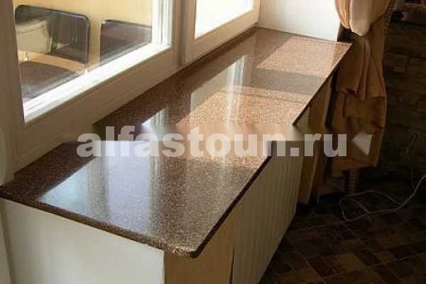 Широкий подоконник Tristone MT-002 Chocolate Cognac